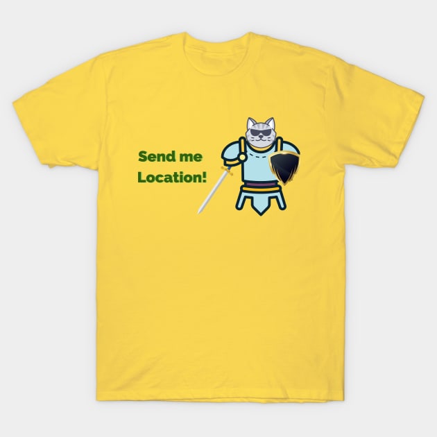 Cat in armour T-Shirt by Merchandise Mania